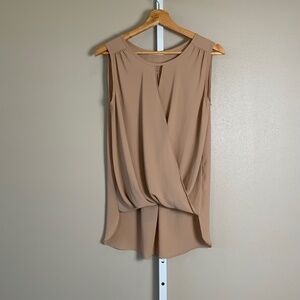 Maitai Sleeveless Draped Crossover Front Top